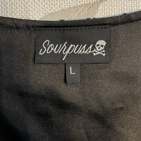 Sourpuss harlequin retro diamonds print swing dress size large - Picture 7 of 14